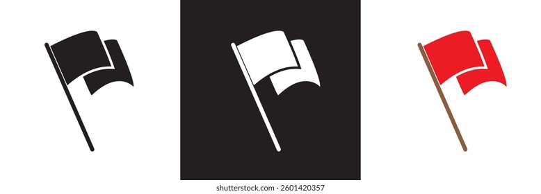 Flag  icon. Vector illustration. isolated on white and black background. EPS 10