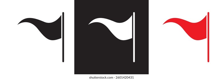 Flag  icon. Vector illustration. isolated on white and black background. EPS 10