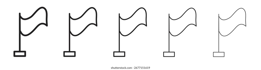 Ilustración vectorial de icono de bandera aislada