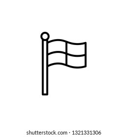 Flag Icon Vector Illustration in Line Style for Any Purpose