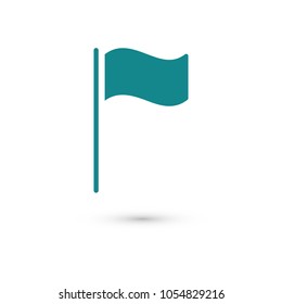 Flag icon vector illustration. Linear symbol with thin outline. The thickness is edited. Minimalist style.