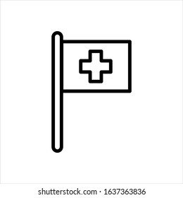 flag icon vector illustration logo template for many purpose. Isolated on white background.