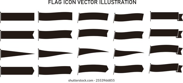 Flag icon Vector illustration of a flag silhouette