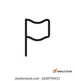 Ilustración vectorial del icono de la bandera. símbolo de la bandera aislado en el fondo blanco