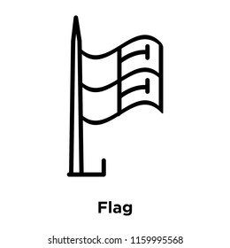 Flag icon vector isolated on white background, Flag transparent sign , line or linear sign, element design in outline style