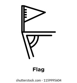 Flag icon vector isolated on white background, Flag transparent sign , line or linear sign, element design in outline style