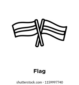 Flag icon vector isolated on white background, Flag transparent sign , line or linear sign, element design in outline style