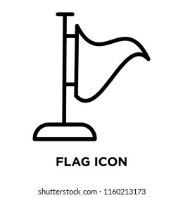 Flag icon vector isolated on white background, Flag transparent sign , linear symbol and stroke design elements in outline style