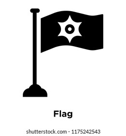 Flag icon vector isolated on white background, logo concept of Flag sign on transparent background, filled black symbol