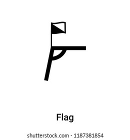 Flag icon vector isolated on white background, logo concept of Flag sign on transparent background, filled black symbol