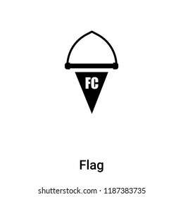 Flag icon vector isolated on white background, logo concept of Flag sign on transparent background, filled black symbol