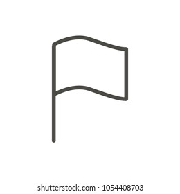 Flag icon vector. Line finish flag symbol. Trendy flat outline ui sign design. Thin linear graphic pictogram for web site, mobile application. Logo illustration. Eps10.
