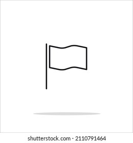Flag icon. Vector. Line style, flat minimalist design eps 10
