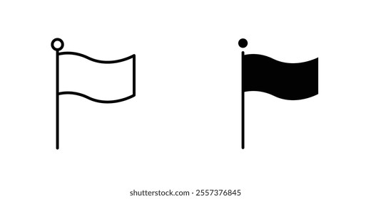 Flag Icon vector. liner and flat style icons set.