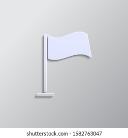 Flag Icon, Vector. Vector icon Flag Icon. Paper style vector icon