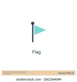 flag icon vector pointer symbol logo template