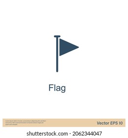 flag icon vector pointer symbol logo template