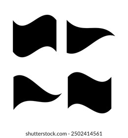 Flag icon vector set on white background