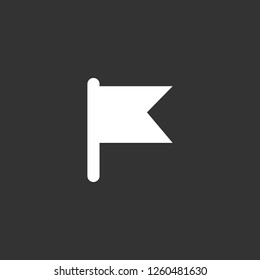 flag icon vector. flag sign on black background. flag icon for web and app