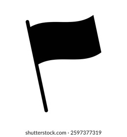 Flag icon vector sign symbol , location pin pointer flag pole mark map travel game level goal direction country gps symbol