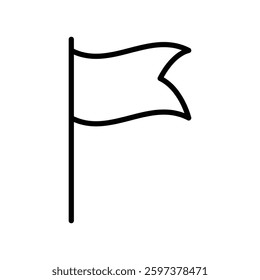 Flag icon vector sign symbol , location pin pointer flag pole mark map travel game level goal direction country gps symbol