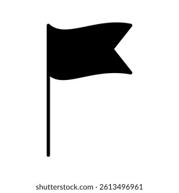 flag icon vector simple black line