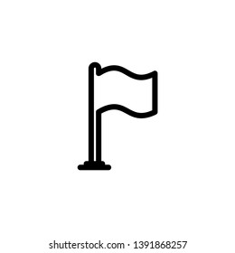 Flag icon vector. Flag symbol illustration. Flat design style on white background.