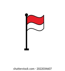 Flag icon vector symbol illustration on white background