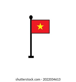 Flag icon vector symbol illustration on white background