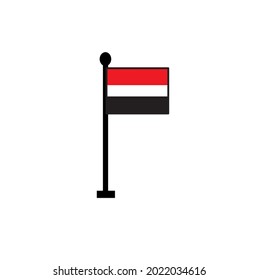 Flag icon vector symbol illustration on white background