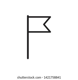 Flag icon vector symbol and sign illustration
