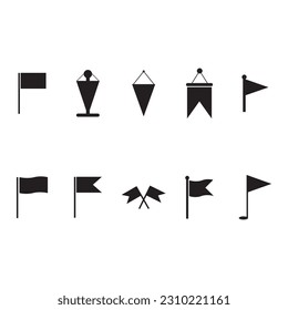 flag icon vector template illustration logo design