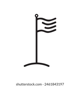 Flag icon vector. A thin line sign. Isolated symbol illustration design.