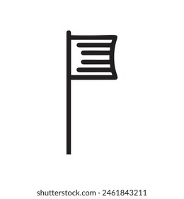 Flag icon vector. A thin line sign. Isolated symbol illustration design.
