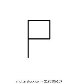 Flag icon vector for web and mobile app. Gps location pin map. Location marker symbol.