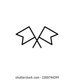 Flag icon vector for web and mobile app. Gps location pin map. Location marker symbol.