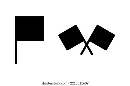 Flag icon vector for web and mobile app. Gps location pin map. Location marker symbol.