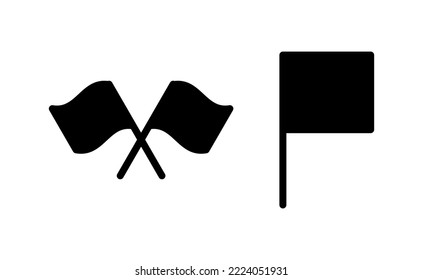 Flag icon vector for web and mobile app. Gps location pin map. Location marker symbol.