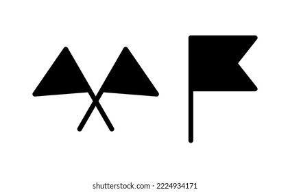 Flag icon vector for web and mobile app. Gps location pin map. Location marker symbol.