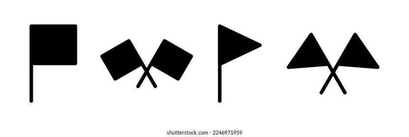 Flag icon vector for web and mobile app. Gps location pin map. Location marker symbol.