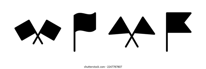 Flag icon vector for web and mobile app. Gps location pin map. Location marker symbol.