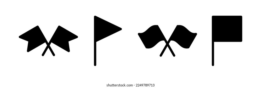 Flag icon vector for web and mobile app. Gps location pin map. Location marker symbol.