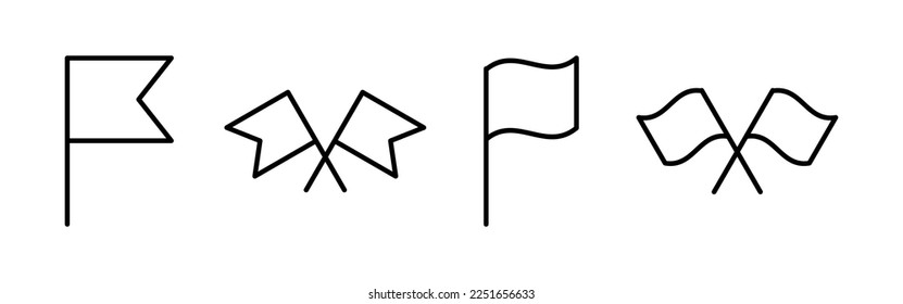 Flag icon vector for web and mobile app. Gps location pin map. Location marker symbol.