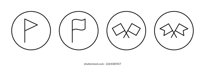 Flag icon vector for web and mobile app. Gps location pin map. Location marker symbol.