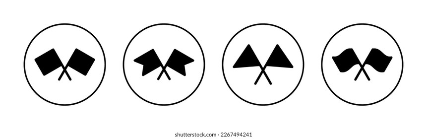 Flag icon vector for web and mobile app. Gps location pin map. Location marker symbol.