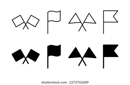 Flag icon vector for web and mobile app. Gps location pin map. Location marker symbol.