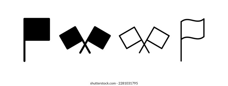 Flag icon vector for web and mobile app. Gps location pin map. Location marker symbol.