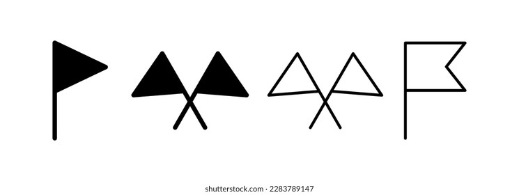 Flag icon vector for web and mobile app. Gps location pin map. Location marker symbol.