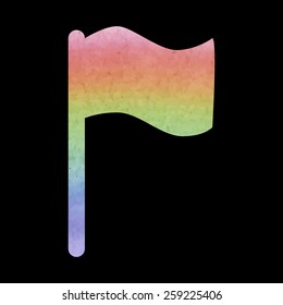 Flag icon. Watercolor effect