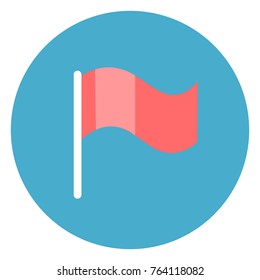 Botón Web Icono De Marca En La Ilustración De Vector Plano De Fondo Azul Redondo